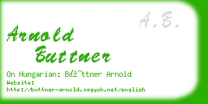 arnold buttner business card